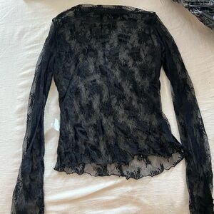 Elegant Black Lace Top